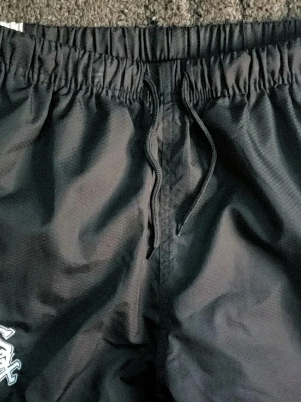 Kewl Men's White Sox Black Track Pants Drawstring Size S Zip Leg